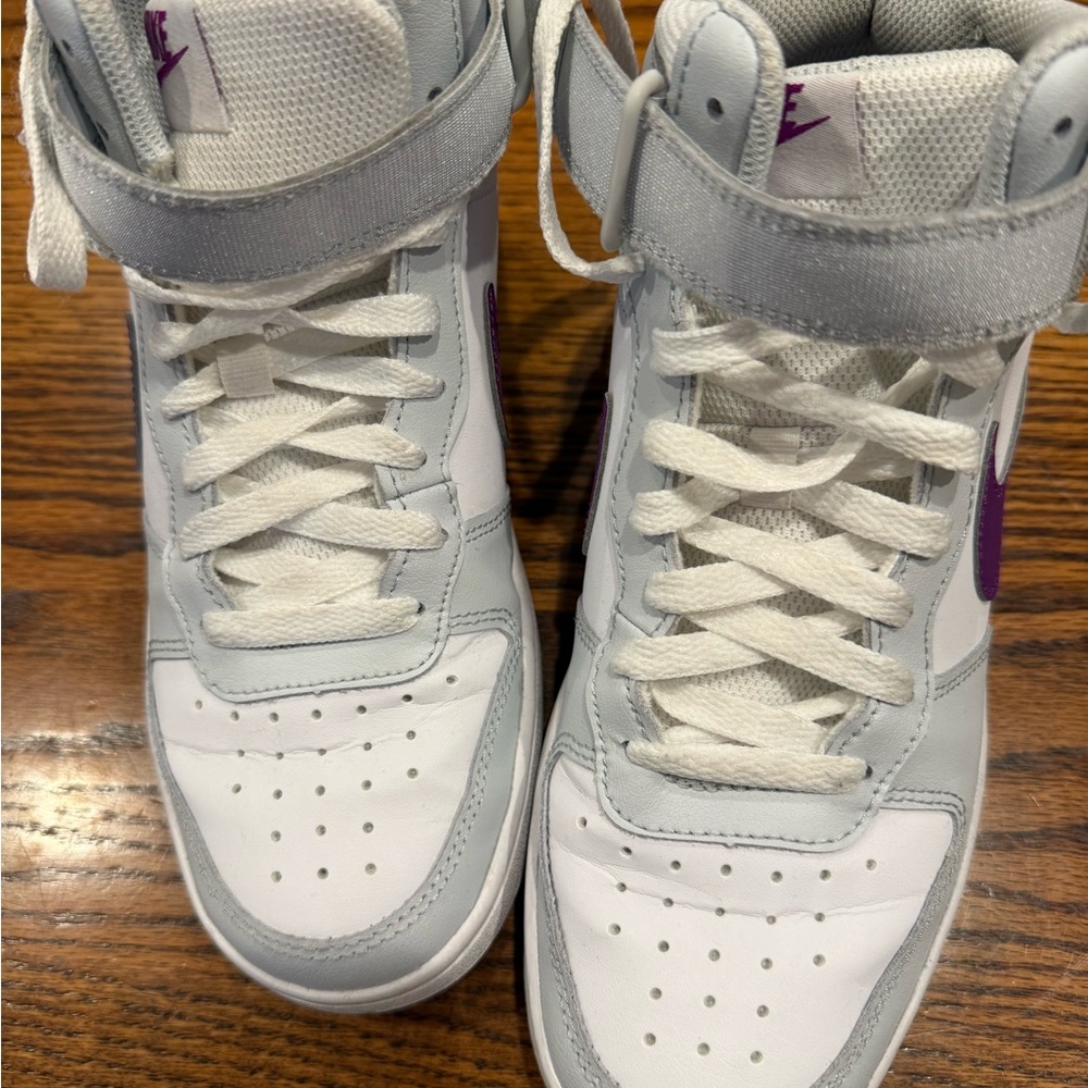 Nike White and Purple High-Tops - Picture 2 of 5